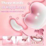 Peach Split Clitoral Sucker & G Spot Vibrating Egg - Image 2