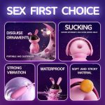 Fashion Ornaments Rabbit Clitoris Sucking Vibrator Set With Dust Cover - Image 4