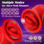 Rose Muncher - Licking Tongue Vibrator 10 French Kissing Modes - Image 4