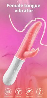G-spot Clitoral Stimulation 12 Frequency Simulation Tongue Vaginal Massage Vibrator - Image 2
