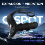 Massager Masturbation 9 Frequency Remote Control Anal Vibrator with Cock Ring - Image 3