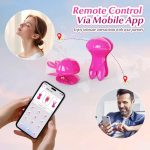 Rabbit Neck-hanging Nipple Clamps Vibrator With APP Control For Couple - Image 5