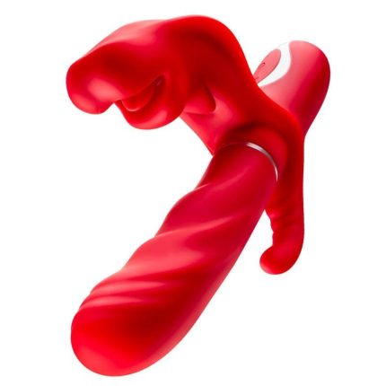 Rose Muncher 3 In 1 Mouth Biting Clitoris G Spot Thrusting Vibrator