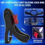 3 in 1 Butterfly Cock Ring 3 Motors 10 Modes Erection Enhancing Vibration Penis Vibrator - Image 3
