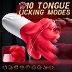 4 In 1 Rose Tongue Swing Vibrating G-Spot Clitoral Stimulation Dildo Machine - Image 4