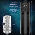 2 in 1 Waterproof Auto Suction Vibration Male Masturbator - Image 6