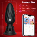 APP - Controlled Rotating Anal Plug  9 Modes Waterproof  Quiet - Image 6