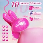 Rabbit Neck-hanging Nipple Clamps Vibrator With APP Control For Couple - Image 3
