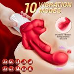 4 In 1 Rose Tongue Swing Vibrating G-Spot Clitoral Stimulation Dildo Machine - Image 5