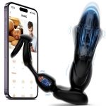 Starship Prostate Massager Vibrating Inflating Expanding Anal Toy with Dual Rings - Image 8
