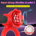 Vibrating Rose Penis Ring Clitoral Stimulation For Couple - Image 4