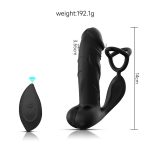 Triple Rings Vibrating Prostate Massager realistic dildo With Remote Control - Image 6