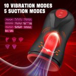 3 Swirling 5 Tightening 10 Vibration Male Blowjob Stroker - Image 2