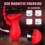 Big Mouth Clitoris Suction Anal Bead Vibrator with 10 Tongue Licking Modes - Image 8