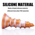 8.86‘’ AIMITEX Gold Silicone Screw Super Thick Penis Butt Plug Anal Sex Toy - Image 4