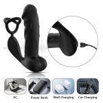 Triple Rings Vibrating Prostate Massager realistic dildo With Remote Control - Image 4
