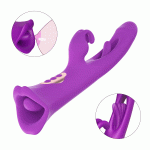 4 IN 1 Rose Muncher Rabbit Vibrator Licking Vibrating Flapping Clit Nipple Stimulator - Image 8