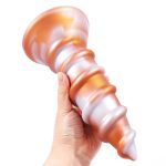 8.86‘’ AIMITEX Gold Silicone Screw Super Thick Penis Butt Plug Anal Sex Toy - Image 9