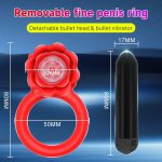 Vibrating Rose Penis Ring Clitoral Stimulation For Couple - Image 6