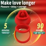 Cock Rings Clitoral Stimulator with Licking Mouth Pleasur with APP control - Image 4