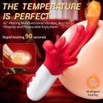 4 In 1 Rose Tongue Swing Vibrating G-Spot Clitoral Stimulation Dildo Machine - Image 6