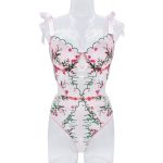 French Lingerie Embroidery See-through Mesh Sexy Female Erotic Set - Image 6