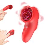 Rose Finger Vibrator G Spot Clitoral Stimulator for Couple Flirting