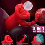 Big Mouth Clitoris Suction Anal Bead Vibrator with 10 Tongue Licking Modes - Image 3