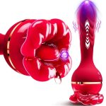 Lurevibe - Rose Tongue Licking Suction Vibrator G-spot Vibration Stimulator - Image 6