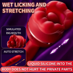 Lurevibe - Rose Tongue Licking Suction Vibrator G-spot Vibration Stimulator - Image 4