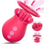 Lurevibe - Rose Romeo - 3in1 Rose Sex Toy with 2 Suction Cups Adult Toys Female Clitoral Nipple Vibrators with 10 Licking Sucking Vibrating - Image 26