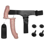 6.89‘’ Vibrating Strap On Dildo Vibrator Double Dong with Adjustable Harness - Image 6