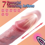 6.1‘’ Realistic Brown Thrusting Dildo Vibrator Remote Control - Image 2