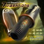 Lurevibe - Gawk Gawk Black (With Cover) Tivino Rotating Vibration Male Masturbation Cup - Image 4