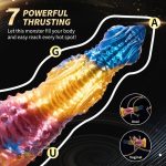 7‘’ Colorful Golden Phoenix Electric Telescopic Vibrating Dildo With Remote Control - Image 5