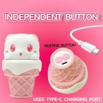 Peachy Bunny Ice Cream Cone Clitoral Suction Heating Vibrator - Image 6