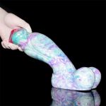 7.48‘’ Colorful Soft Mushroom Head Silicone Artificial Dildo - Image 10