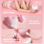 Peach Split Clitoral Sucker & G Spot Vibrating Egg - Image 5