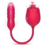 Lurevibe - Rose Female Tongue Licking Egg Jumping Telescopic Masturbation Device Double-headed Vibrating Sex Toy - Image 10