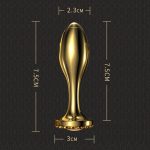 Lurevibe - Pearl Rose Anal Plug Gold Stainless Steel - Image 4