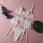 Three Piece Embroider Sexy Underwear Suit - Image 5