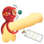 Cock Rings Clitoral Stimulator with Licking Mouth Pleasur with APP control - Image 3