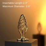 Lurevibe - Gold Stainless Steel Hollow Anal Plug For Male And Female Anal Expansion - Image 4