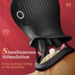 Lurevibe - Rose Romeo - 3in1 Rose Sex Toy with 2 Suction Cups Adult Toys Female Clitoral Nipple Vibrators with 10 Licking Sucking Vibrating - Image 9