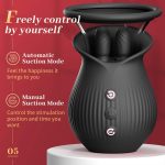 Lurevibe - Rose Romeo - 3in1 Rose Sex Toy with 2 Suction Cups Adult Toys Female Clitoral Nipple Vibrators with 10 Licking Sucking Vibrating - Image 12