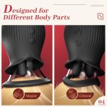 Lurevibe - Rose Romeo - 3in1 Rose Sex Toy with 2 Suction Cups Adult Toys Female Clitoral Nipple Vibrators with 10 Licking Sucking Vibrating - Image 13