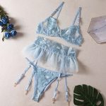 Three Piece Embroider Sexy Underwear Suit - Image 6