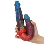 13.78‘’ Colorful Double-Ended Liquid Silicone Anal Plug Dildo - Image 2