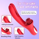 3 In 1 Clit Tickling G Spot Wiggling Dildo Vibrator - Image 3