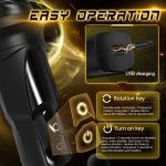 Lurevibe - Gawk Gawk Black (With Cover) Tivino Rotating Vibration Male Masturbation Cup - Image 5